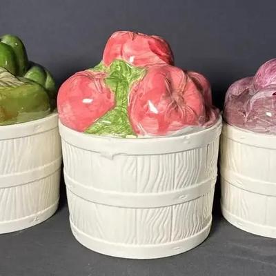 Ceramic Basket Canisters