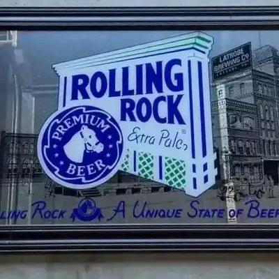 Rolling Rock Mirror Art 