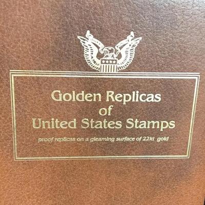 "Golden Replicas Of United States Stamps"