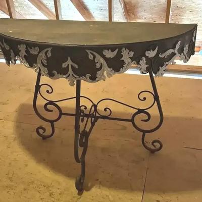 Half Moon Metal Table 