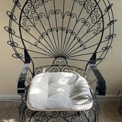 Metal Peacock Chair
