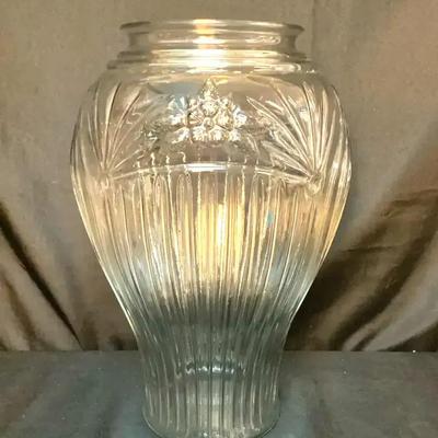 Vintage Glass Umbrella Stand/Floor Vase 