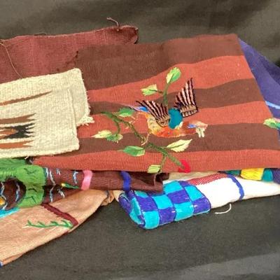 Needlework Panels Featuring Cats and Birds 