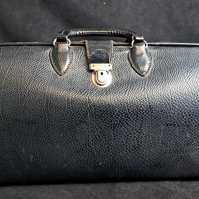 Cowhide Black Satchel 