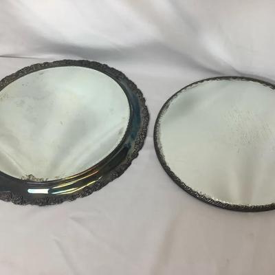 Silver-Plated Mirror Plateaus-PICKERS