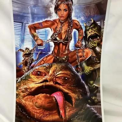 Greg Horn Signed LE Star Wars "Slave Leia"