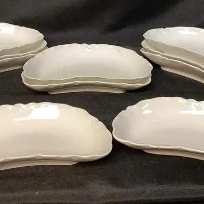 Haviland Ranson Scalloped White Bone Dishes