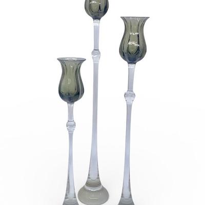 Sale Photo Thumbnail #191: 3 vintage Bjorn Wiinvlad Rosenthal Tulipa candle holders, hight of tallest - 15 1/2 inch.