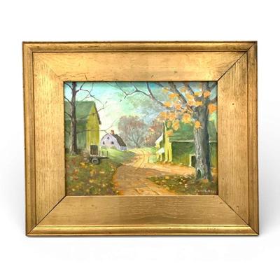 Sale Photo Thumbnail #16: Alex Poplaski, “ Baker Lane”, Old Lyme, 14 1/2 x 17 1/2 w/ frame.