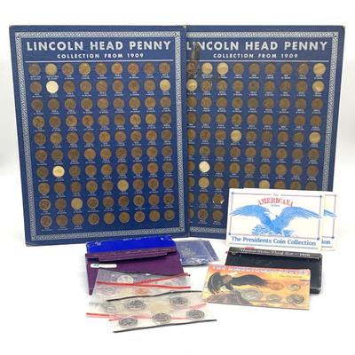 Sale Photo Thumbnail #59: Old Pennies and newer mint sets ( no silver )