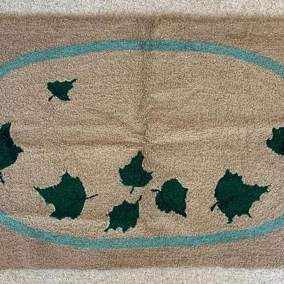 Sale Photo Thumbnail #32: hooked rug, 36 x 58”