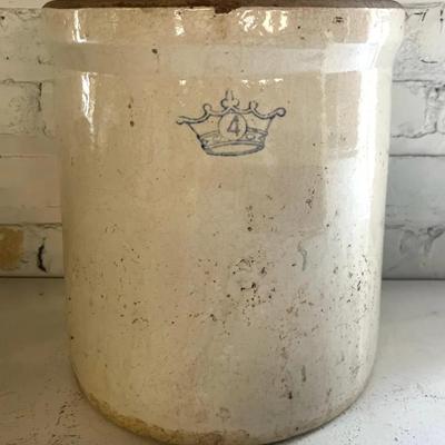 Vintage Robinson Ransbottom Stoneware Crock (4 Gal)