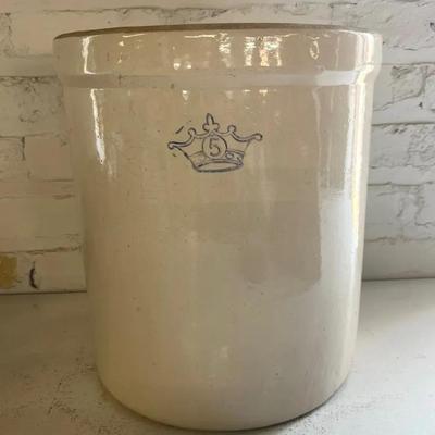 Vintage Robinson Ransbottom Stoneware Crock (5 Gal)