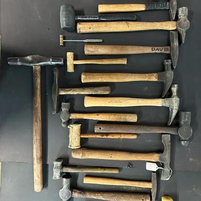Specialty Selection Of Antique And Vintage Hammers In Many Different Forms 