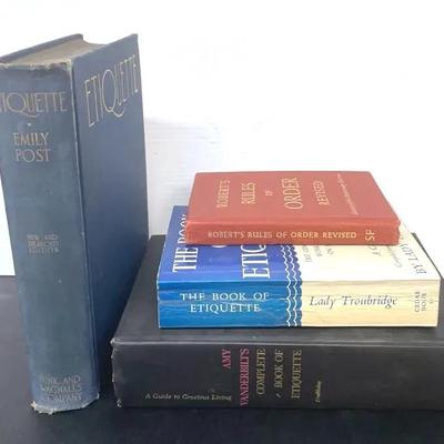 “Etiquette” By Emily Post, 1927 With Etiquette Books And Rules Of Order 