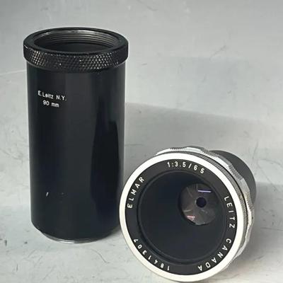 Leica Elmar 65mm Lens and Leica 90mm Extension Tube