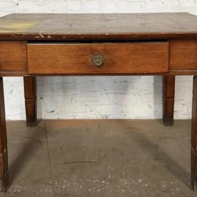 Antique Work Table, Library Or Writing Desk, Project Piece