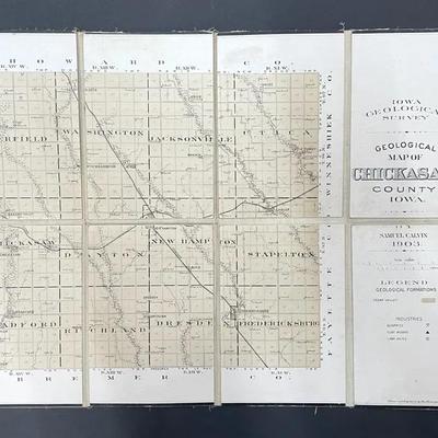 Antique Early 1900’s Iowa County Maps (20) With Geology Guides +