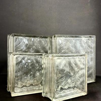 Four Glass Blocks In Two Different Sizes, 11.5 X11.5 And 7.5 X 7.5 