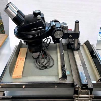 Bausch & Lomb Stereo Zoom Microscope On Light Table 