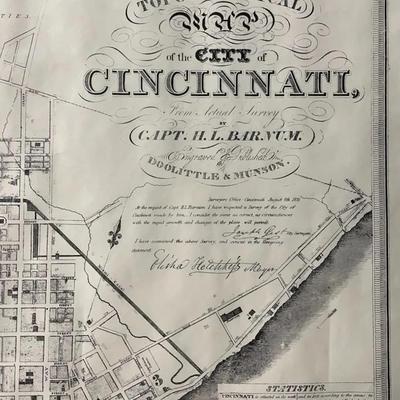 Print Of 1831 Cincinnati Map