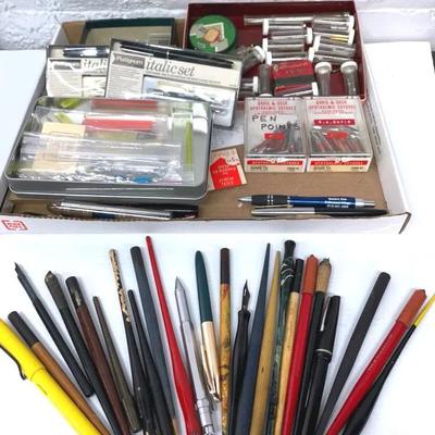 Fountain Pens, Mechanical Pencils, Dip Pens And Nibs, Vintage 