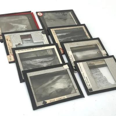 Vintage Lantern Slides (8) of Geologic Landscapes