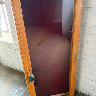 Oak Display Case with Keys 