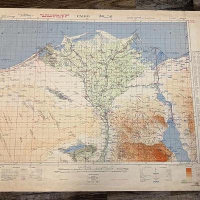 U.S. War/Navy Department Vintage Map Of Cairo, Egypt, 2nd Edition