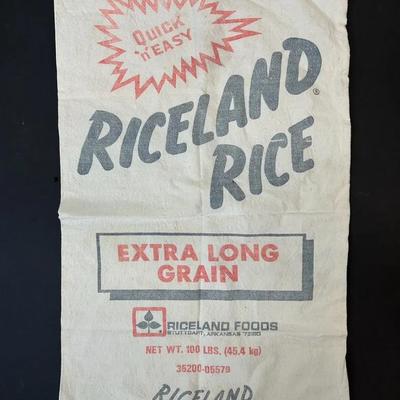Vintage Riceland Cotton Sack 