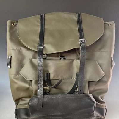 Heavy Duty Vinyl and Leather Backpack 