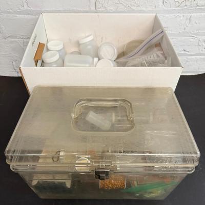 Jewelers Supplies with Precious & Semiprecious Stones and Small Organizing Containers 