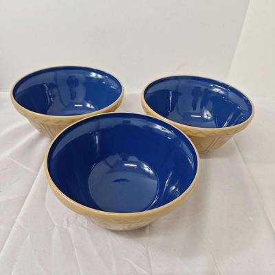 3 Mason & Cash Cane Earthenware Mixing Bowl #30 - Marked Made in England