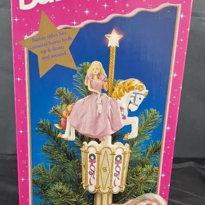 Barbie Carousel Tree Topper - NIB - Working 
