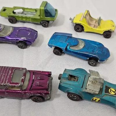 6 Mattel Red Line Hot Wheels -1969 Classic Noma - Dune Daddy - The Heavy Weighs - 