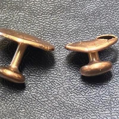 10K Gold Mens Cufflinks (Damaged)