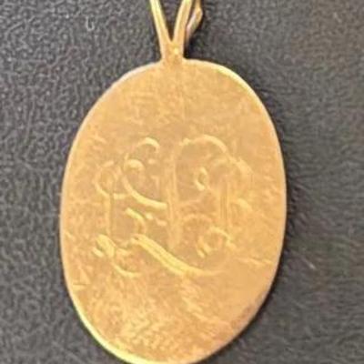 .4143 10K Gold Initial Pendant