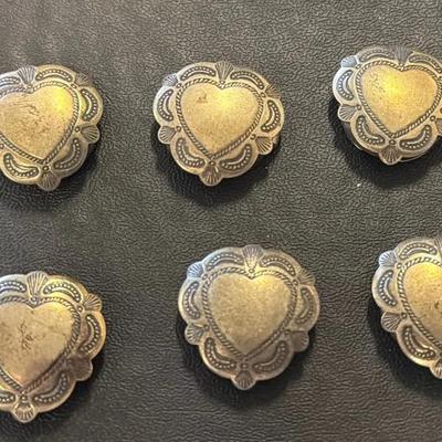 .9271 Sterling Silver Buttons (6)