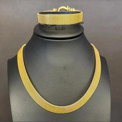 Stainless Steel Mesh 16” Necklace (1)  &  Matching 7” Bracelet (1)