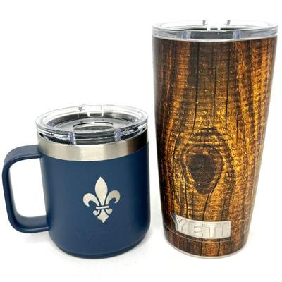 Set of 2 YETI Insulated Mugs and An Extra Lid 