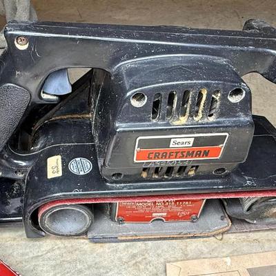 Craftsman 3 Inch Dustless Belt Sander with Extra Belts 