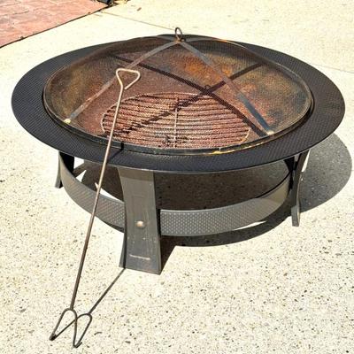 35” Firepit With Poker and Cover 