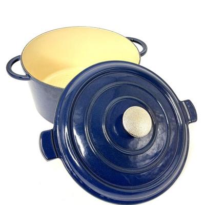 Blue Cast Iron 5 Quart Dutch Oven 