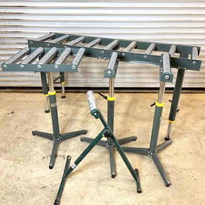 Shop Fox Heavy Duty 9 Roller Table with Table Extensions 