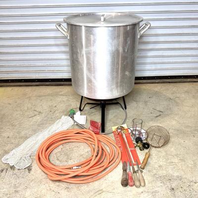 120 Quart Boiling Pot with Jet Burner and Accessories 