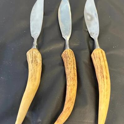 Solingen, Germany “Rostfrie” Knives With Antler Handles