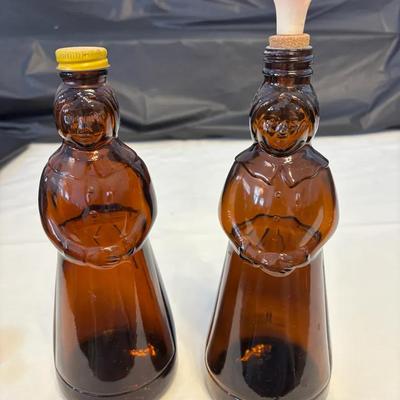 Aunt Jemima Glass Syrup Bottles