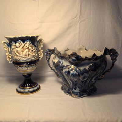 Cobalt Blue Porcelain Vases