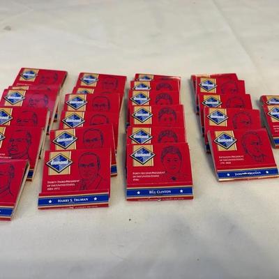 Diamond Matches With Presidents