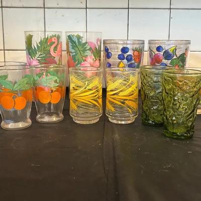 Lots Of Two Piece Tumblers Of Different Patterns 